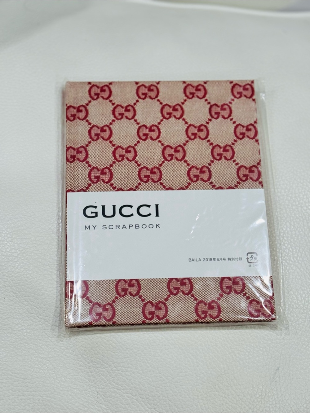 GUCCI Pink GG Monogram Scrapbook Notebook